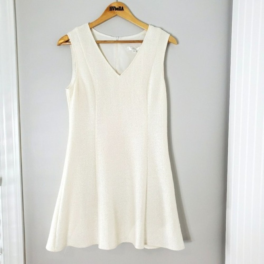 Drew "BASKET WEAVE" COTTON FIT & FLARE DRESS